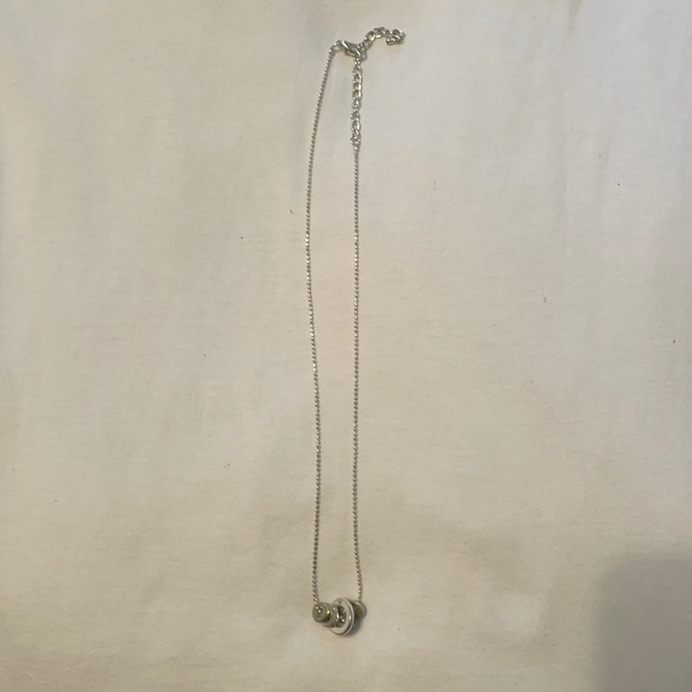 Silver 5 ring necklace